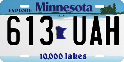 MN license plate 613UAH