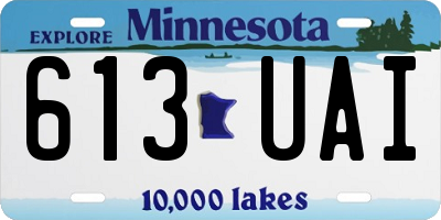 MN license plate 613UAI