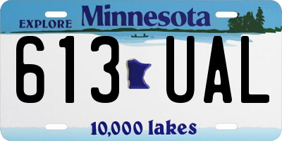 MN license plate 613UAL