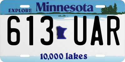 MN license plate 613UAR