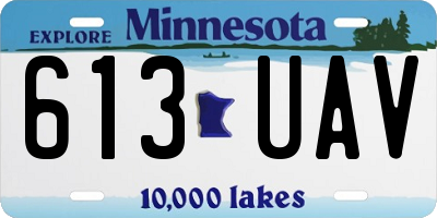 MN license plate 613UAV