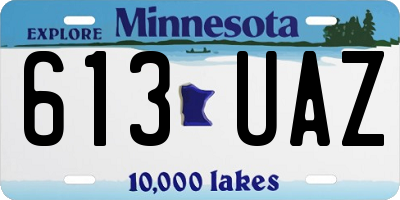 MN license plate 613UAZ