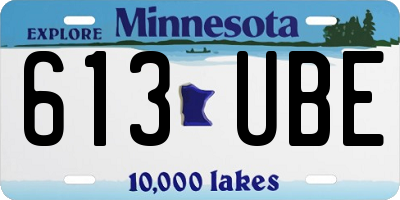MN license plate 613UBE