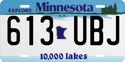 MN license plate 613UBJ