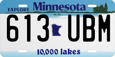MN license plate 613UBM