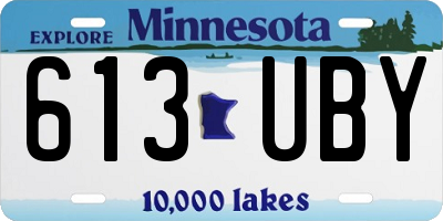 MN license plate 613UBY