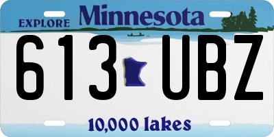 MN license plate 613UBZ