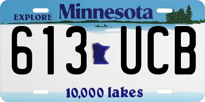 MN license plate 613UCB