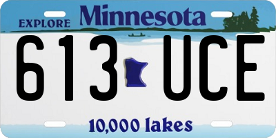 MN license plate 613UCE