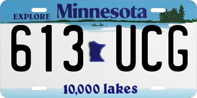 MN license plate 613UCG