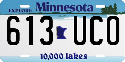 MN license plate 613UCO