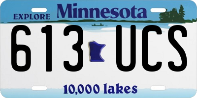 MN license plate 613UCS