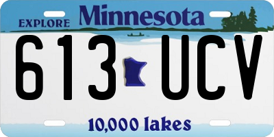 MN license plate 613UCV