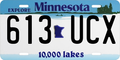 MN license plate 613UCX