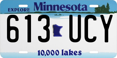 MN license plate 613UCY