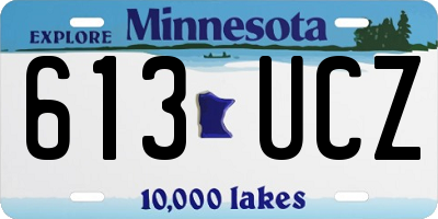 MN license plate 613UCZ