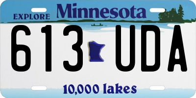 MN license plate 613UDA