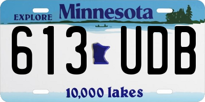 MN license plate 613UDB