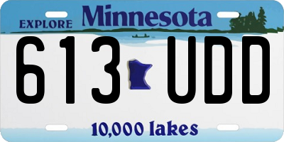 MN license plate 613UDD