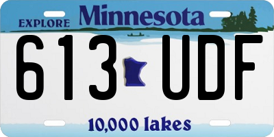 MN license plate 613UDF