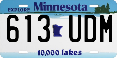 MN license plate 613UDM