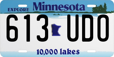 MN license plate 613UDO