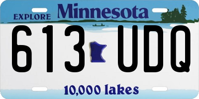 MN license plate 613UDQ