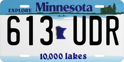 MN license plate 613UDR