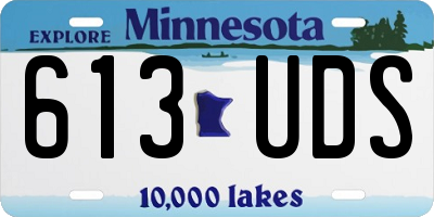 MN license plate 613UDS