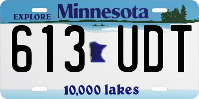 MN license plate 613UDT