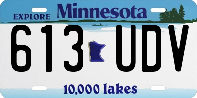 MN license plate 613UDV