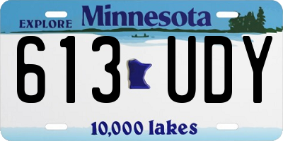 MN license plate 613UDY