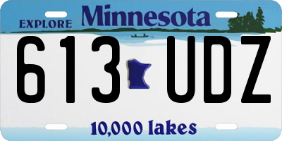 MN license plate 613UDZ