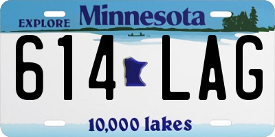 MN license plate 614LAG