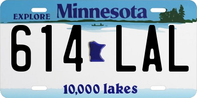 MN license plate 614LAL