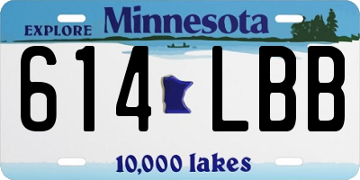 MN license plate 614LBB