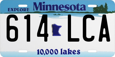 MN license plate 614LCA