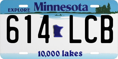 MN license plate 614LCB