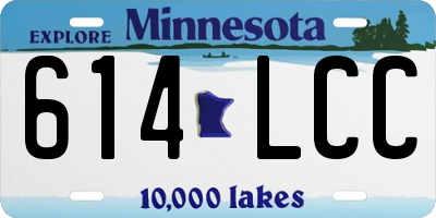 MN license plate 614LCC