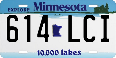 MN license plate 614LCI