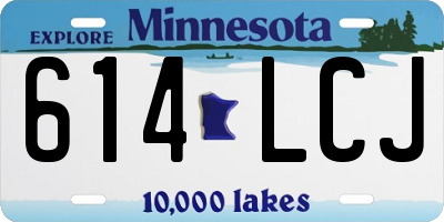MN license plate 614LCJ
