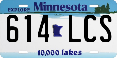 MN license plate 614LCS
