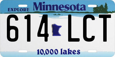 MN license plate 614LCT