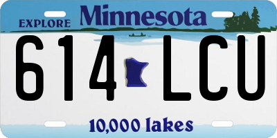 MN license plate 614LCU