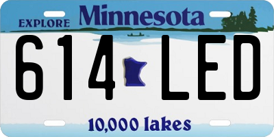 MN license plate 614LED
