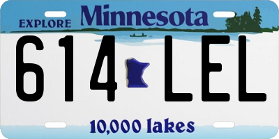 MN license plate 614LEL