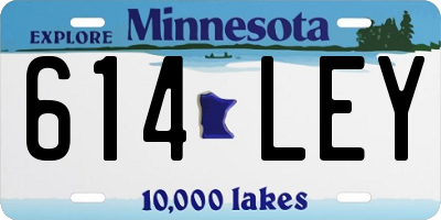 MN license plate 614LEY