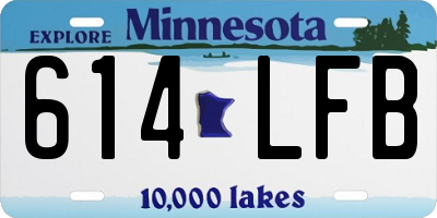 MN license plate 614LFB