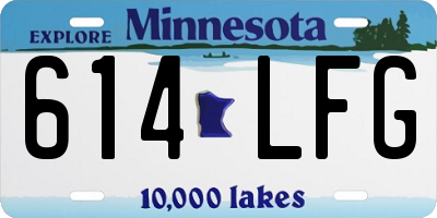 MN license plate 614LFG