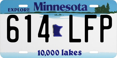 MN license plate 614LFP